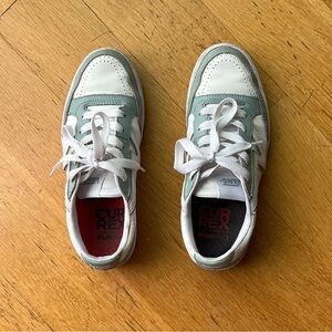 Vans White and Mint Sneakers